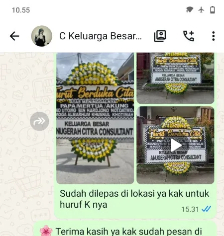 Pengiriman Papan Bunga Duka Gadingrejo